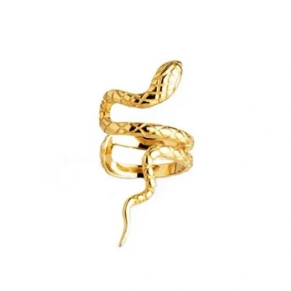 $79 NEW - Gold Sterling Silver snake cuff wrap earring